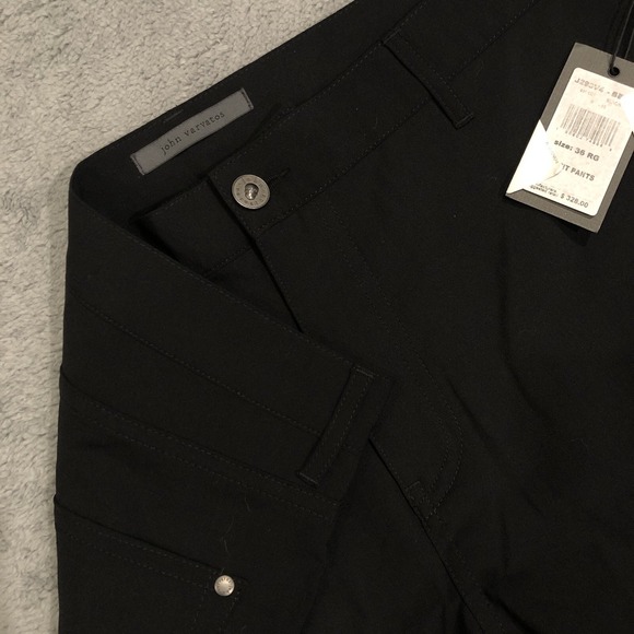 John Varvatos Skull Mens 38x33 Wool Blend Slash Pocket Flat Front Pants Trousers - Picture 1 of 15